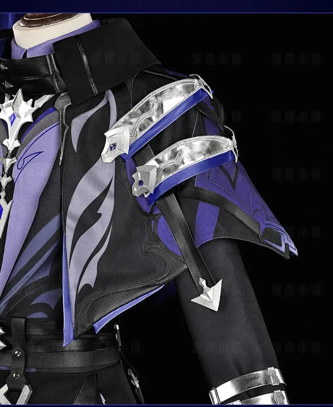 Genshin Impact Kyryll Chudomirovich Flins Cosplay Costume Wig Uniform Cloak Outfit Halloween Party for Women Men Props Carnival