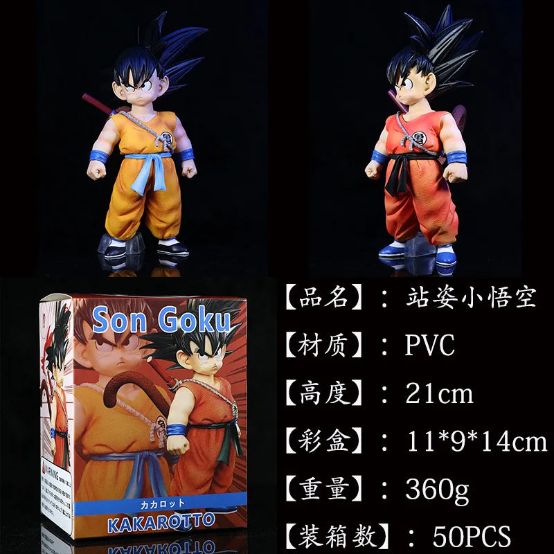 21CM Anime Dragon Ball Z Son Goku Figure Desktop Decoration Collection Goku Aciton Figure Car Ornaments Gifts Japanese Dolls
