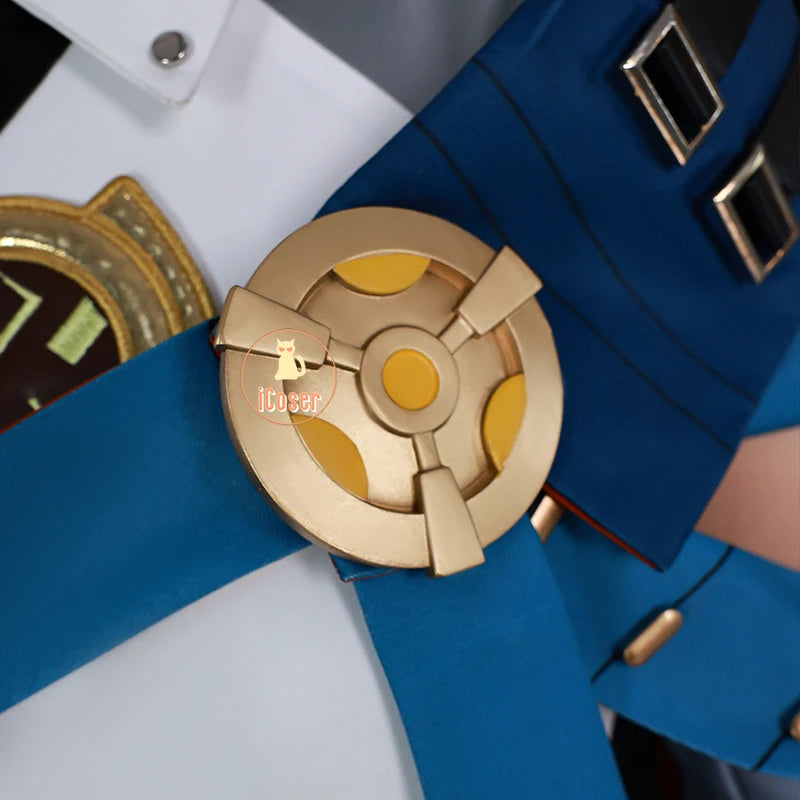 Genshin Impact Ineffa Cosplay Costume Wig Cloak Uniform Outfit Headwear Boom Boom Thunderwave Halloween Party for Women Girls