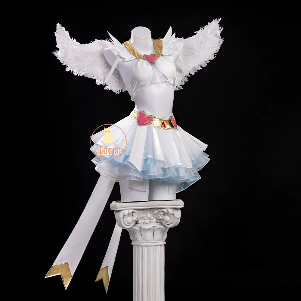 Anime New Panty Stocking with Garterbelt Pantiel Panty Anarchy Cosplay Costume Angel Skirt Wings Halloween for Women Girls Prop