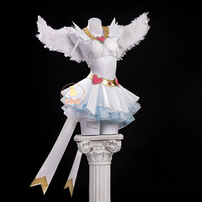 Anime New Panty Stocking with Garterbelt Pantiel Panty Anarchy Cosplay Costume Angel Skirt Wings Halloween for Women Girls Prop