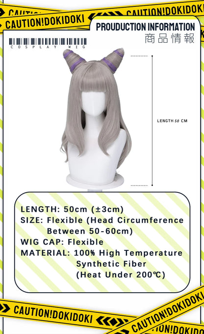 IN STOCK Guinevere Olivia Wig Anime Cosplay DokiDoki Blue Hair Knights Cosplay Double Buns Hight Heat Resistant Free Wig Cap