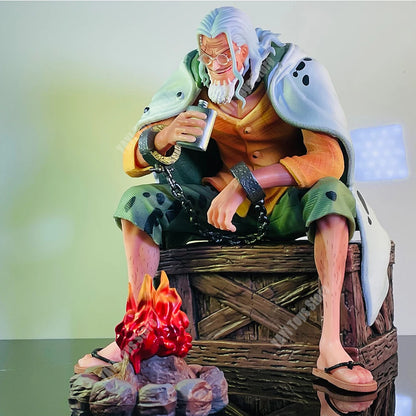 New One Piece Silvers Rayleigh Anime Figure Gk Action Figure PVC Statue Model Collection Decoration Toy Gif