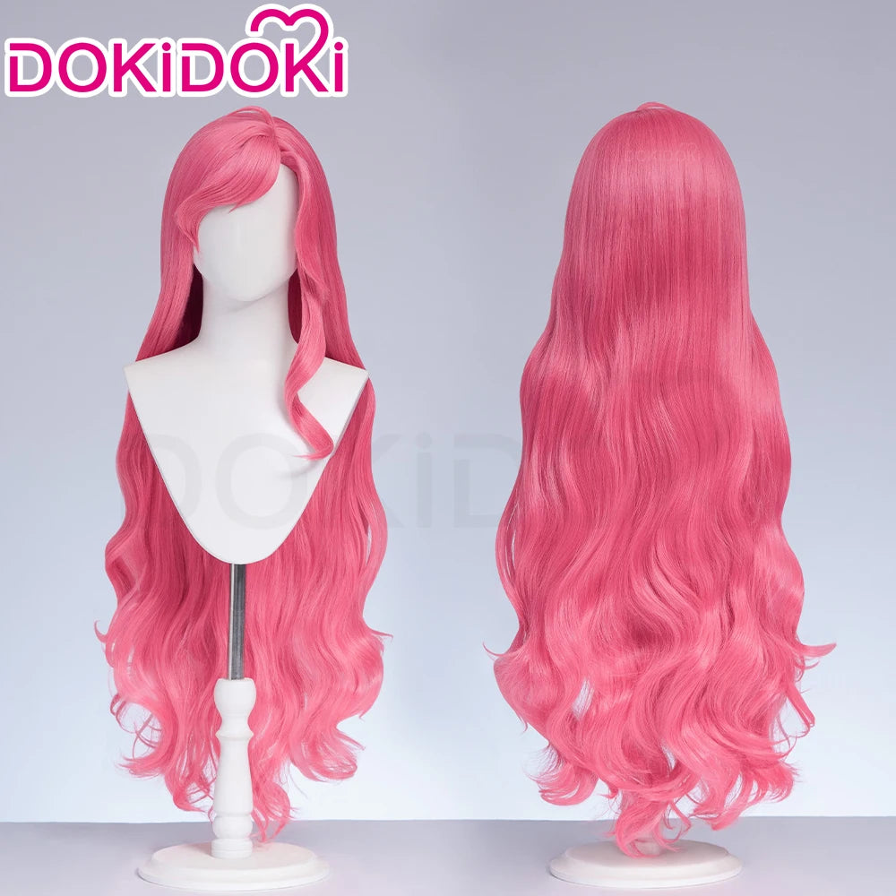 Alice Auriana Wig Anime LoliRock Cosplay Wig DokiDoki Women Pink Orange Long 100cm Curly Alice Cosplay Hair Free Wig Cap