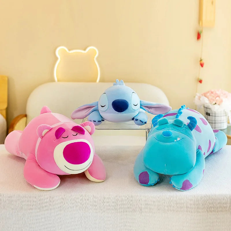 80cm Big Size Disney Lotso Stitch James P. Sullivan Stuffed Animal Cute Plushies Room Decoration Pillow Children's Holiday Gift