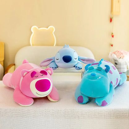 80cm Big Size Disney Lotso Stitch James P. Sullivan Stuffed Animal Cute Plushies Room Decoration Pillow Children's Holiday Gift