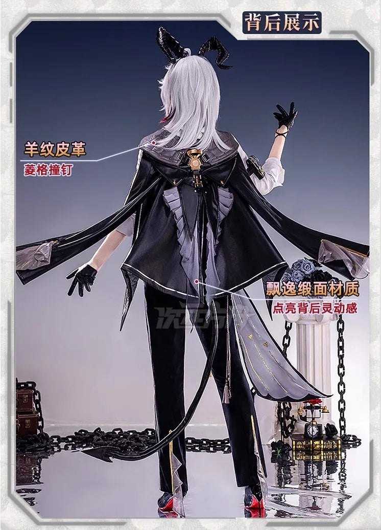 iCoser Wuthering Waves Zani Cosplay Costume Wig Uniform Headwear Tail Earrings Rinascita Halloween Party for Women Carnival Prop