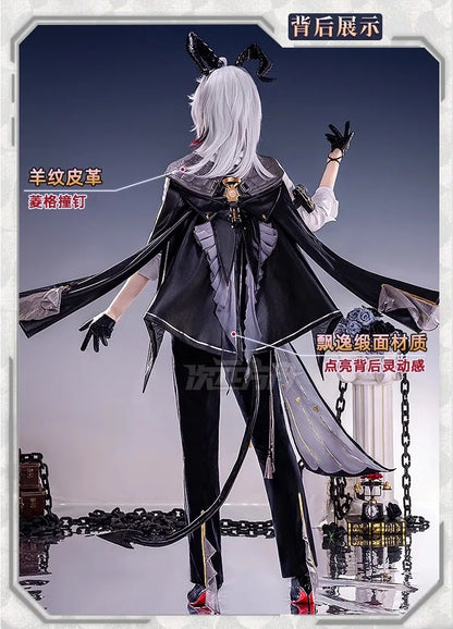 iCoser Wuthering Waves Zani Cosplay Costume Wig Uniform Headwear Tail Earrings Rinascita Halloween Party for Women Carnival Prop