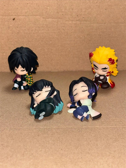 Genuine Bandai Demon Slayer Gashapon Toys Sleep Styling Series 2 Anime Figures Kochou Shinobu Tokitou Muichirou Model Decoration