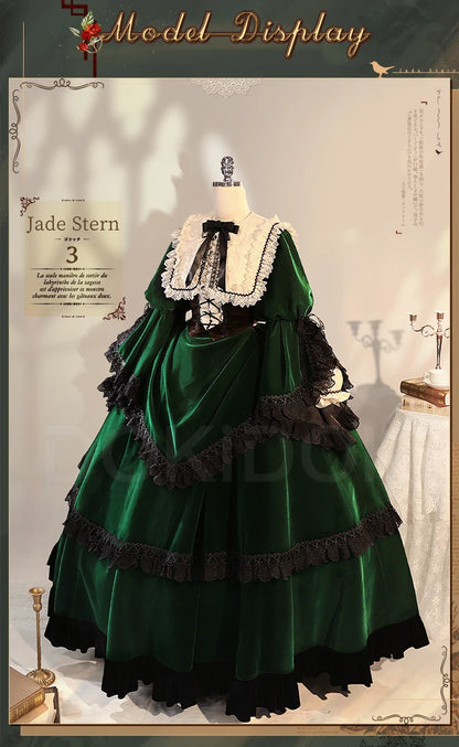 Suiseiseki Cosplay Costume Anime Rozen Maiden Cosplay DokiDoki-R Suiseiseki Cosplay Wig Women Long Green Dress Costume