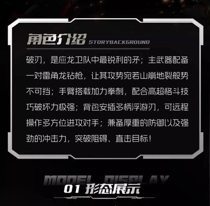 Breakhorn TA-LYL03 Legendary Class Alloy Frame Metal Skeleton Action Figure Fully Poseable Mecha Warrior Assembly Model Toy Gift