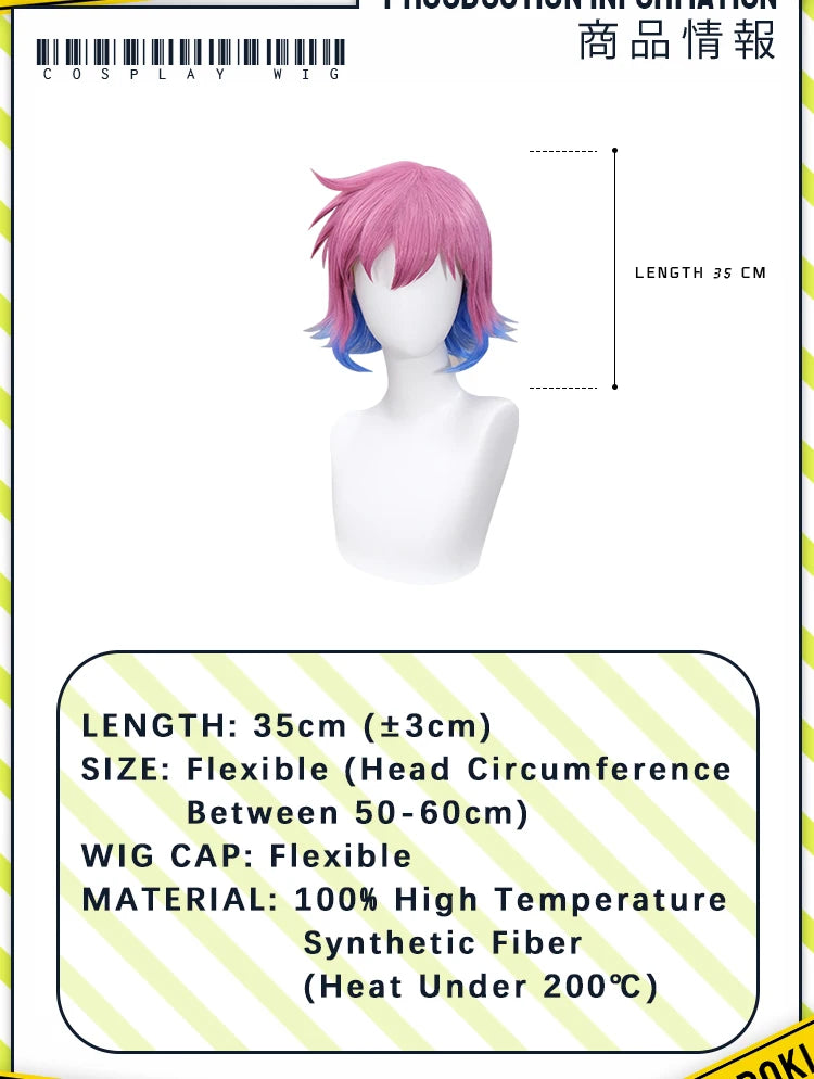Ramona Flowers Wig Anime Scott Pilgrim Takes Off Cosplay Wig DokiDoki  35cm Short Hair Ramona Flowers Cosplay Free Cap