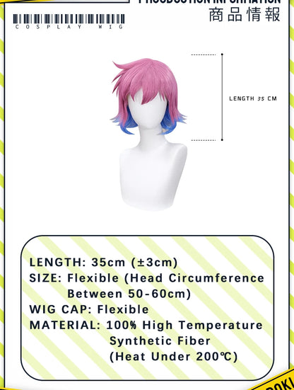 Ramona Flowers Wig Anime Scott Pilgrim Takes Off Cosplay Wig DokiDoki  35cm Short Hair Ramona Flowers Cosplay Free Cap