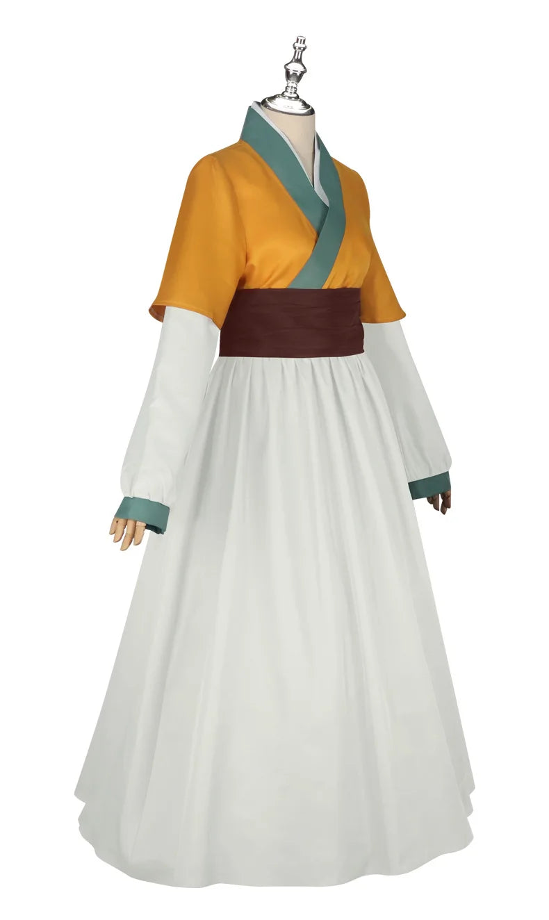 iCoser Anime The Apothecary Diaries Shisui Cosplay Costume Wig Yellow Dress Hanfu Palace Maid Clothing Halloween Party for Women