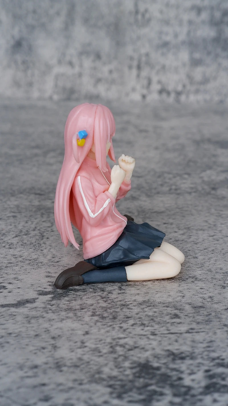8cm Bocchi the Rock Hitori Gotoh Anime Figure Kawaii Sitting Melancholy Girl Action Figures PVC Adult Collection Model Doll Toys