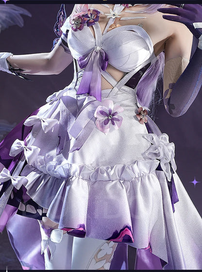 IN STOCK Castorice Cosplay Costume Game Honkai: Star Rail 【S-2XL】DokiDoki-SR HSR Castorice Purple Dress Halloween Costume