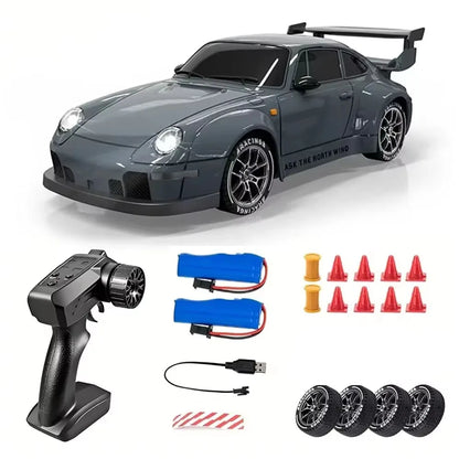 RC Drift Car 1/24 4WD High Speed Remote Control Electric Racing Vehicle for Kids Boys Christmas Gifts - Deep gray 2