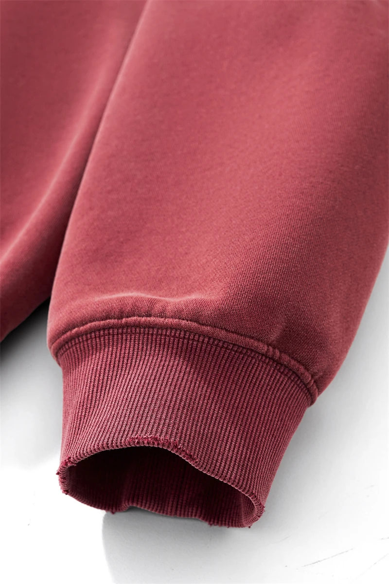 ZODF Retro Winter 350gsm Washed Zipper Fleece Hoodies For Men Unisex Loose Fit Boxy Style Thick Warm Hooded Coat Outfits HY0042