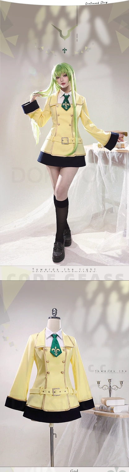 IN STOCK C / Kallenn Cosplay Costume Anime Cosplay DokiDoki-R Lelouchh C Cosplay Women Cute School Uniform Costume