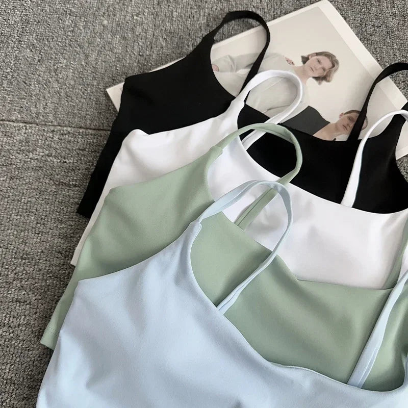 The Codex Women Solid Color Fitness Bra Tights Yoga Vest High Strength Shockproof Breathable Sports Top