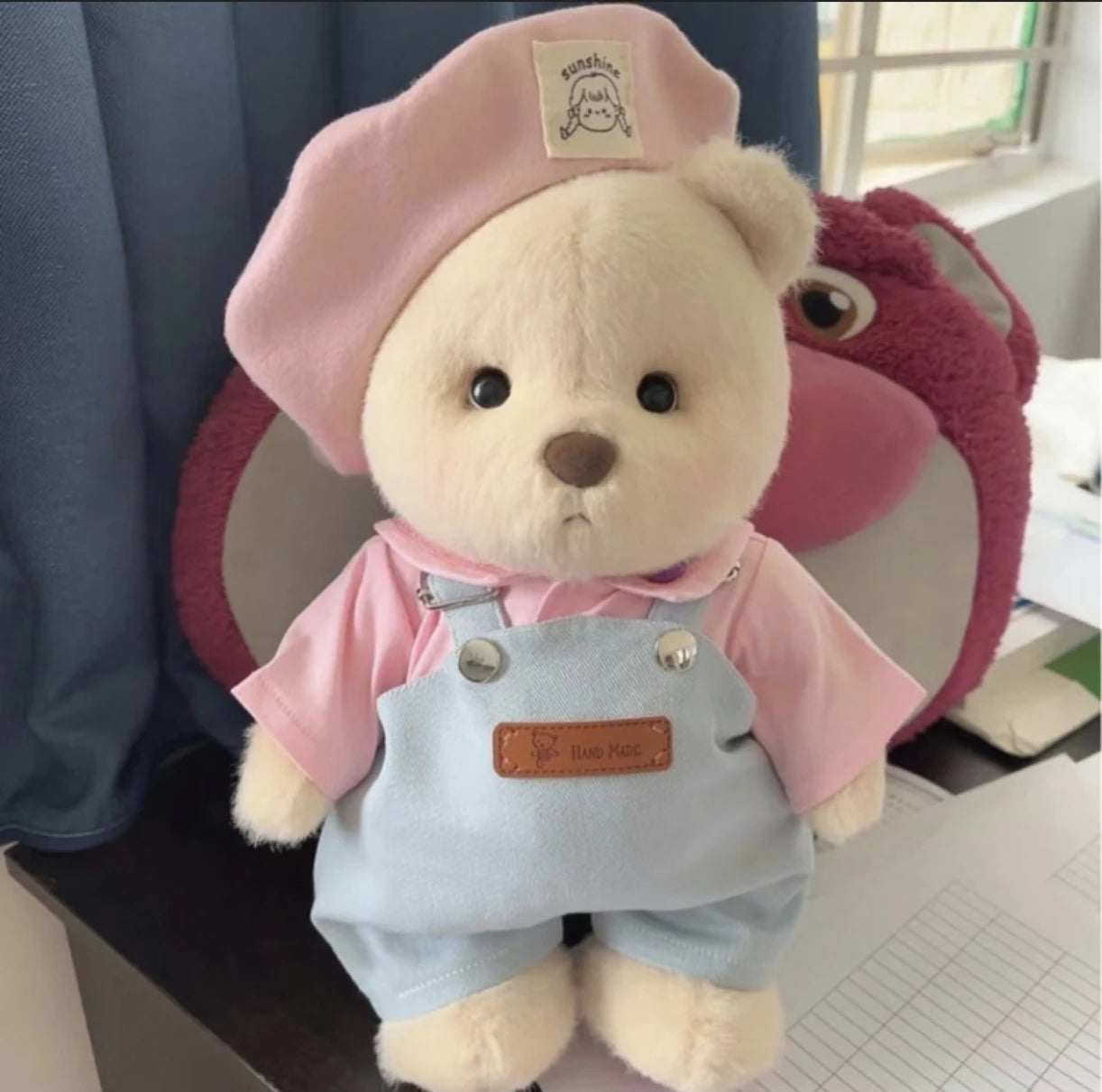 Unique Handmade Brown Bear Plush Toy Change Honey Dress Cloth Baby Girl Hug Cuddly Plushie Doll for Kids Christmas Gift For Kids