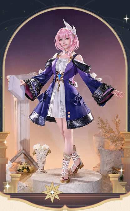 IN STOCK Cyrene Cosplay Costume Game Honkai: Star Rail【S-2XL】DokiDoki-SR HSR Metal Accessories Cyrene Wig Plus Size