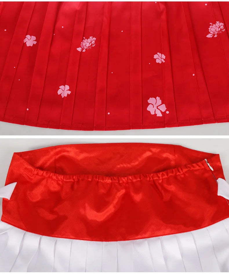 Anime The Apothecary Diaries Maomao Cosplay Costume Red Dress Kusuriya No Hitorigoto Season 2 Halloween Party for Women Girls