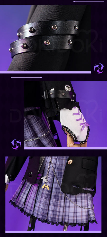 Fischl Cosplay Costume Game Genshin Impact DokiDoki-R Fischl School Uniform Cosplay Women Daily Costume