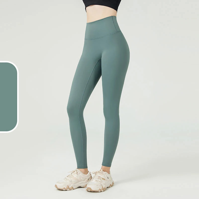 The Codex Seamless Yoga Leggings for Women – Athletic Gym Workout Fitness Pants Tights - Lake Green / S