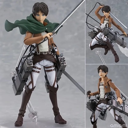 Attack On Titan Eren Jaeger 14cm PVC Figure with Detachable Sword Collectible Toy by BANDAI - With box