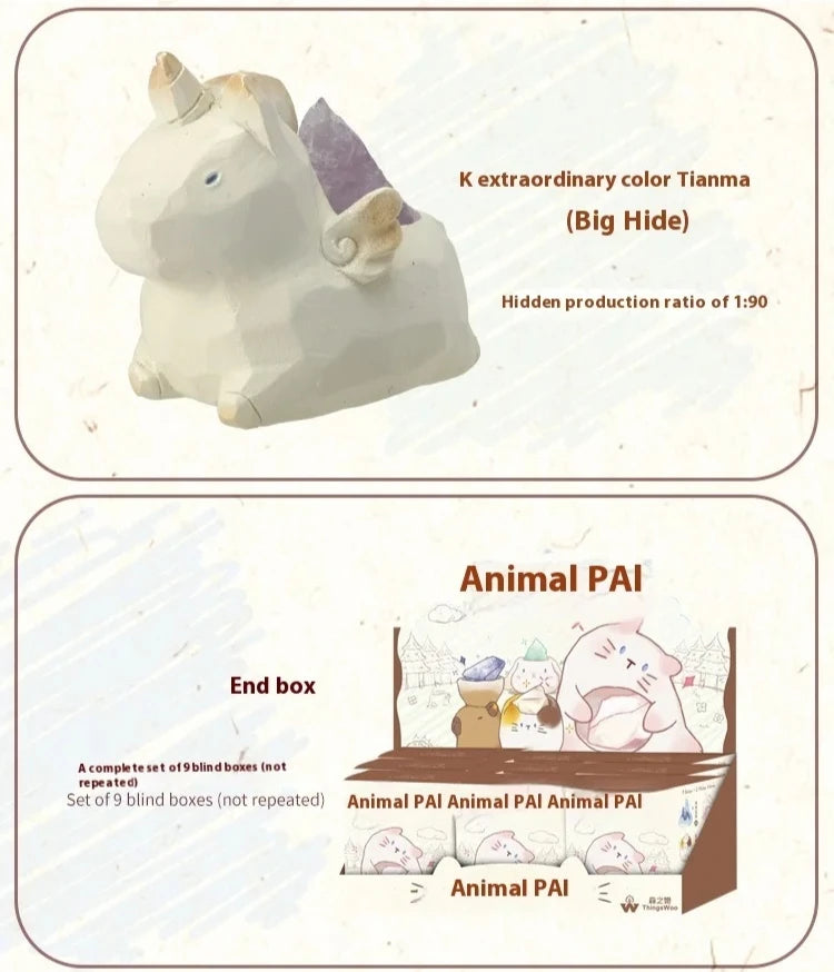 Creative Animal PAL Crystal Blind Box Cute Desktop Decoration Resin Craftwork Wholesale New Model Display Piece Toy & Hobbies
