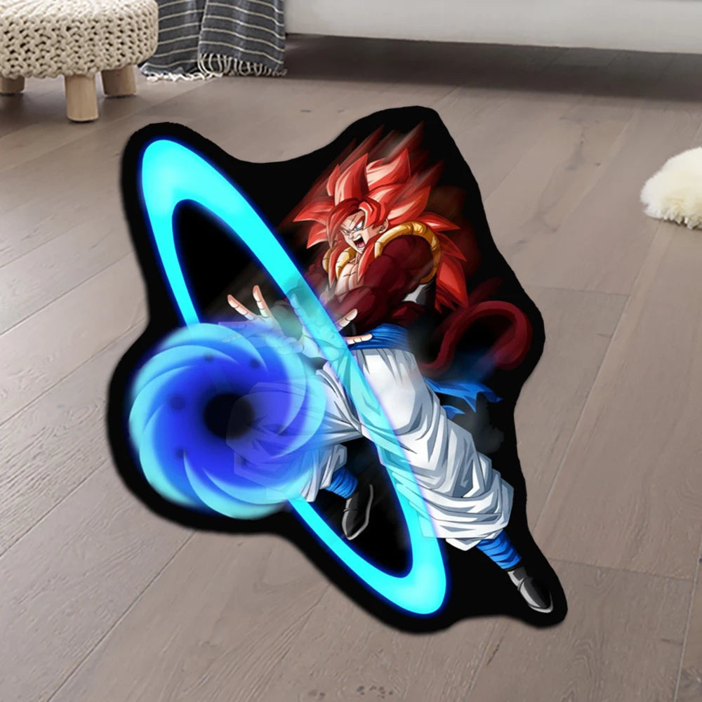 Irregular Rugs Anime Dragon Ball Z Wishing Dragon Goku Super Saiyan 4 Customize Rug Handmade Carpet Area Rug for Home Decor