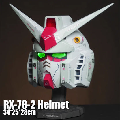 In Stock RX-78-2 Helmet Cosplay Msak Accessory Toy Action Figures Model LED Light-Up Collect Ornaments Gifts