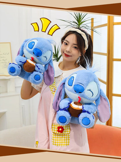 Disney 30-70cm Lilo&Stitch Cute Cartoon Dolls Toys Anime Soft Stuffed Dolls Pillow Appease Toys Birthday Decoration Toys Girls