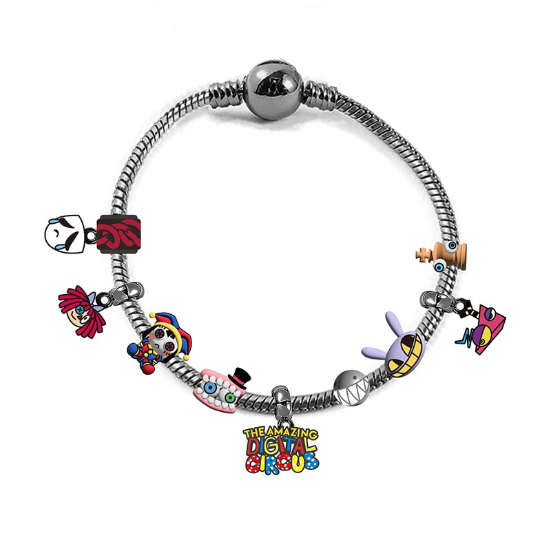 The Amazing Digital Circus Pomni Ragatha Cosplay Bracelets Jax Caine for Kids Christmas Birthday Gifts Accessory Pendant Props