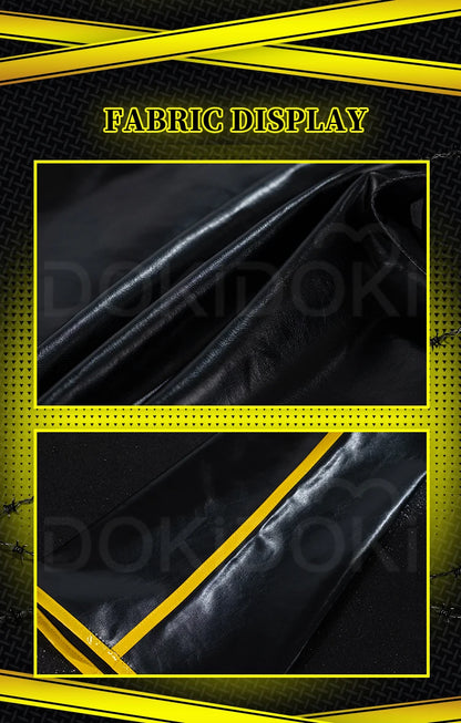 Lenn Cosplay Costume DokiDoki-R Men Black Punk Costume Lenn Cosplay Costume Men Cosplay Black Uniform Male