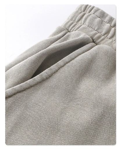 ZODF Retro 2025 Autumn Men 380gsm Washed Cotton Pants Unisex Patchwork Distressed Heavyweight Loose Solid Terry Trousers HY1071