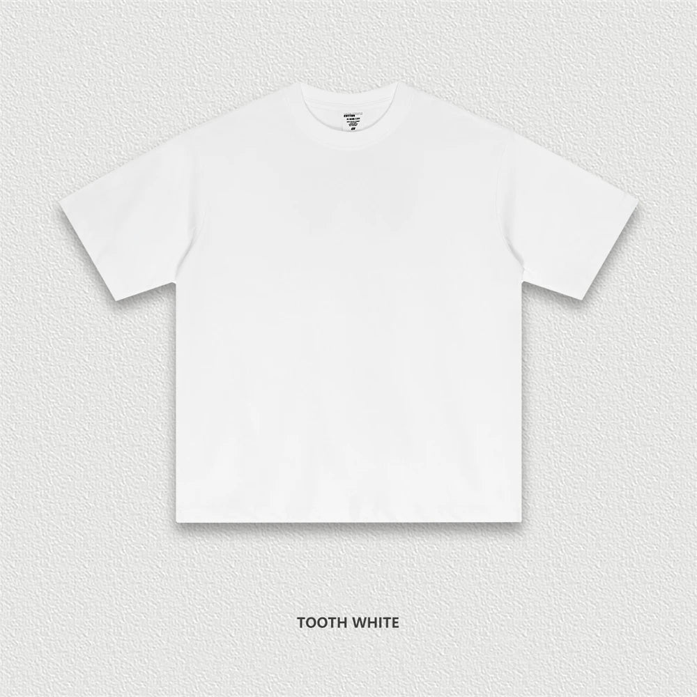 ZODF New 2025 Men Basic Solid 255gsm Cotton T-Shirts Unisex Loose Breathable Comfortable T Shirt Brand Clothes HY0973