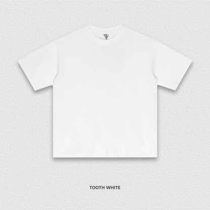 ZODF New 2025 Men Basic Solid 255gsm Cotton T-Shirts Unisex Loose Breathable Comfortable T Shirt Brand Clothes HY0973