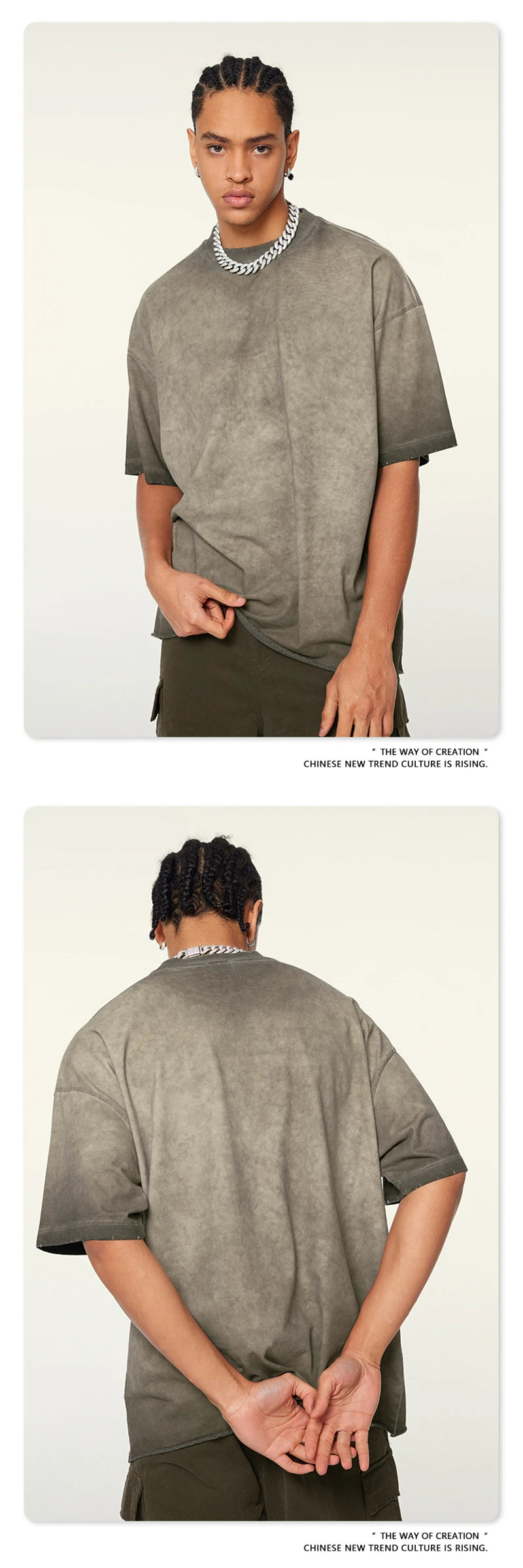 ZODF Fashion 2024 250gsm Washed Distressed T-Shirts For Men Unisex Women Retro Cotton Relax Fit T Shirt Brand Tees HY0838