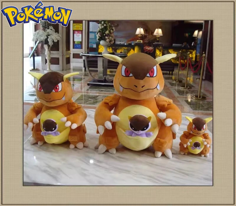 60CM Pokemon Kangaskhan Plush Cartoon Anime Plushies Soft Doll Pillow Kawaii Stuffed Plushies Ornament Giving Gifts To Children