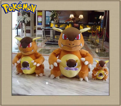 60CM Pokemon Kangaskhan Plush Cartoon Anime Plushies Soft Doll Pillow Kawaii Stuffed Plushies Ornament Giving Gifts To Children