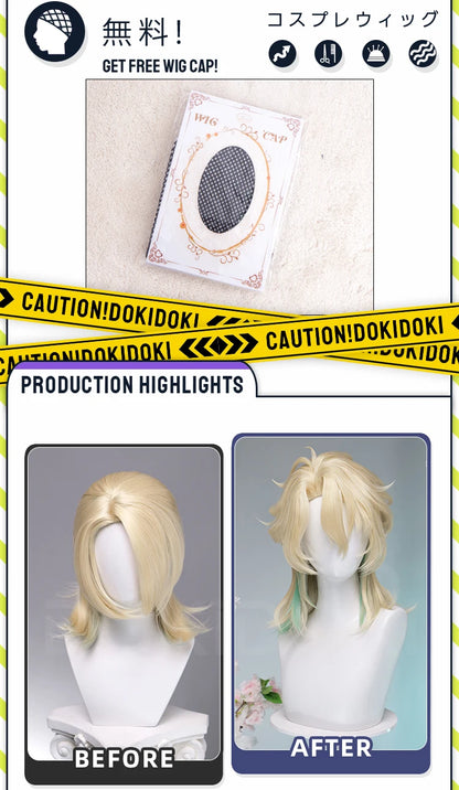 IN STOCK Luuk Hcrsscn Galbrenr Zani Ciaccona Camellya Scar Danjin Youhu Wig Game Wuthering Waves DokiDoki Women Men Wig Free Cap