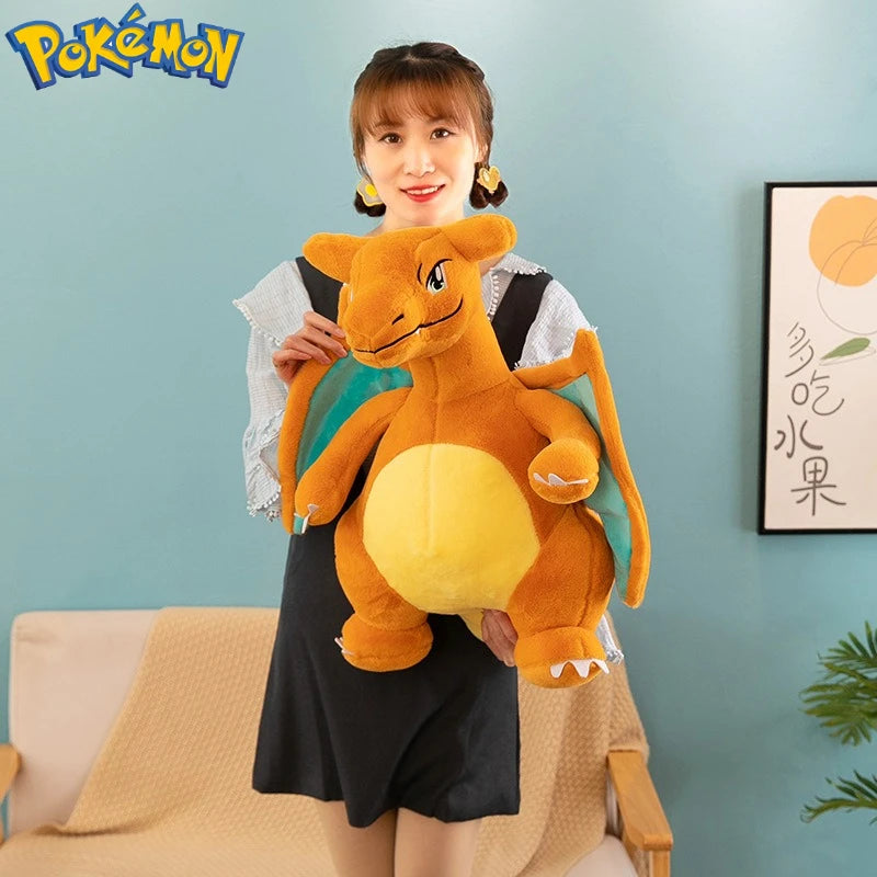 35/45/60CM Big Size Pokemon Charizard Plush Cartoon Anime Plushies Soft Doll Pillow Kawaii Stuffed Plushie Ornament Gift for Kid