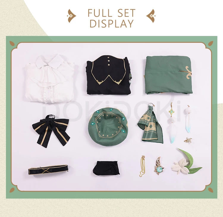 IN STOCK Venti Doujin Cosplay Costume Game Genshin Impact Cosplay DokiDoki-SR Venti Barbatos Cosplay Wig Genshin Impact Costume