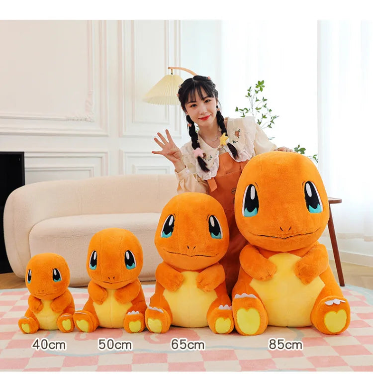 35-60CM Big Size Pokemon Charmander Plushies Squirtle Cartoon Anime Peluche Ornament Comfortable Soft Doll Children Toy Gift