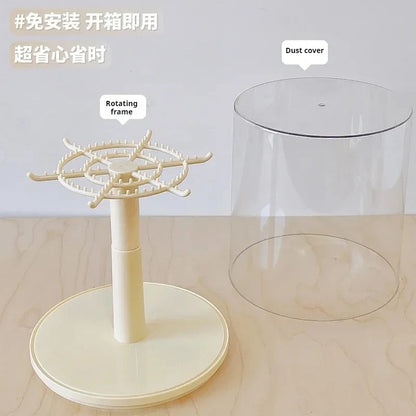 New Labu Pendant Display Box Rotating Transparent Labu Doll Handmade Blind Box Storage Display Stand Decorative Accessories