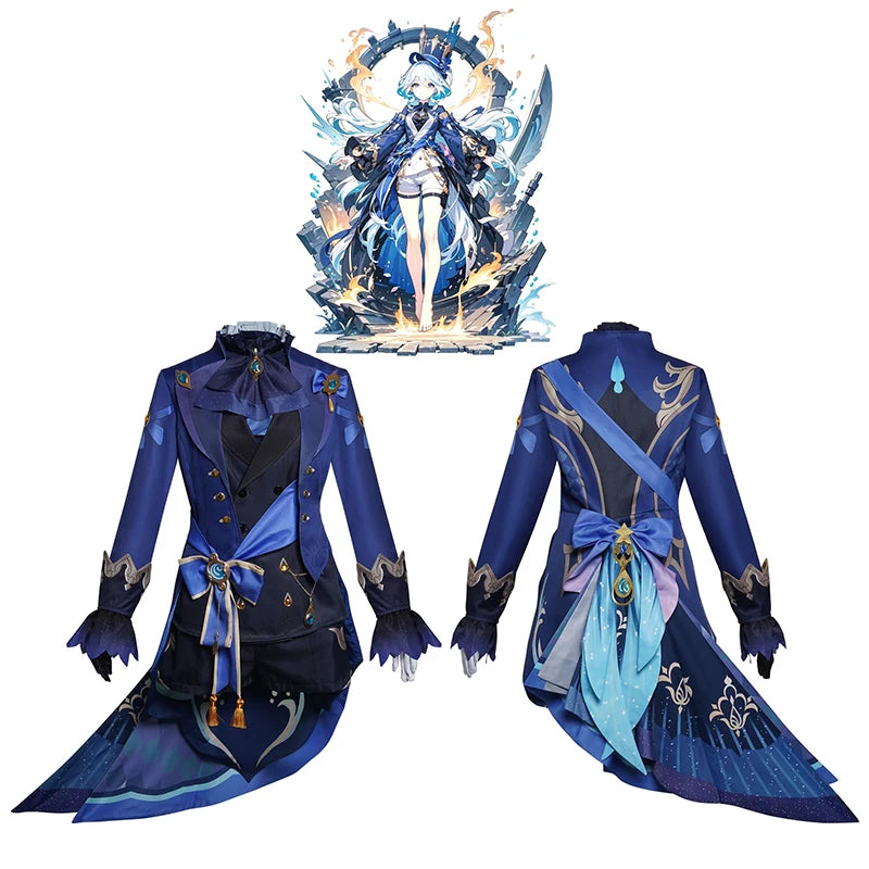 Genshin Impact Furina Cosplay Costume Set Polyester