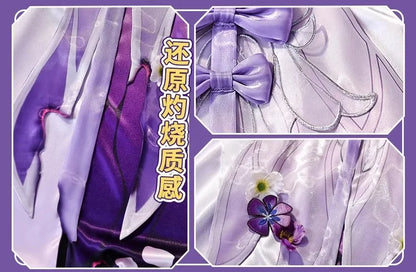 Honkai Star Rail Castorice Cosplay Costume Wig Dress Earrings Headwear Halloween Party for Women Girls Carnival Game Cos Props