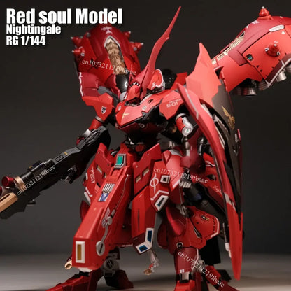 Red Soul Model Nightingale RG 1/144 MSN-04-2 NIGHT HAWK SPEC II Assembly Model Kit Action Figures Robot Plastic Model Toy Gift